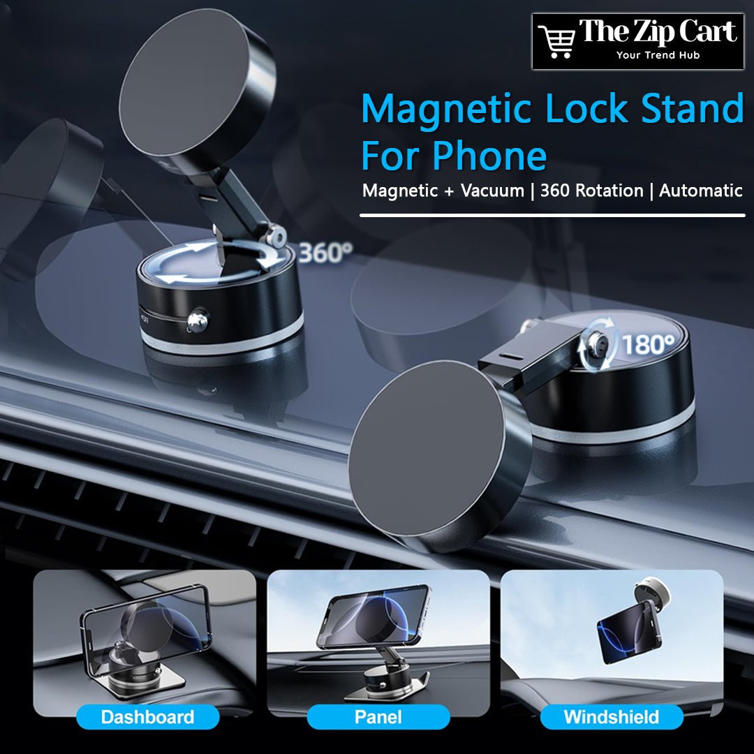 Magnetic Lock Stand for Phone - The Zip Cart