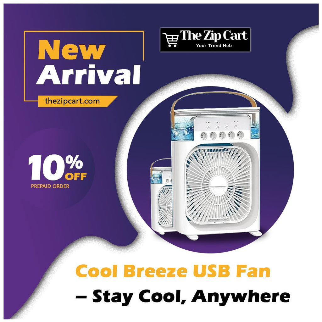 Cool Breeze USB Fan – Stay Cool, Anywhere - The Zip Cart