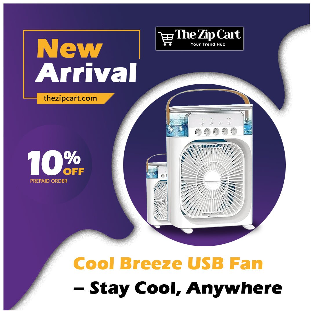 Cool Breeze USB Fan – Stay Cool, Anywhere - The Zip Cart