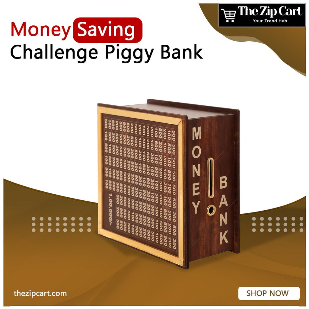 Savings Challenge Piggy Bank - The Zip Cart