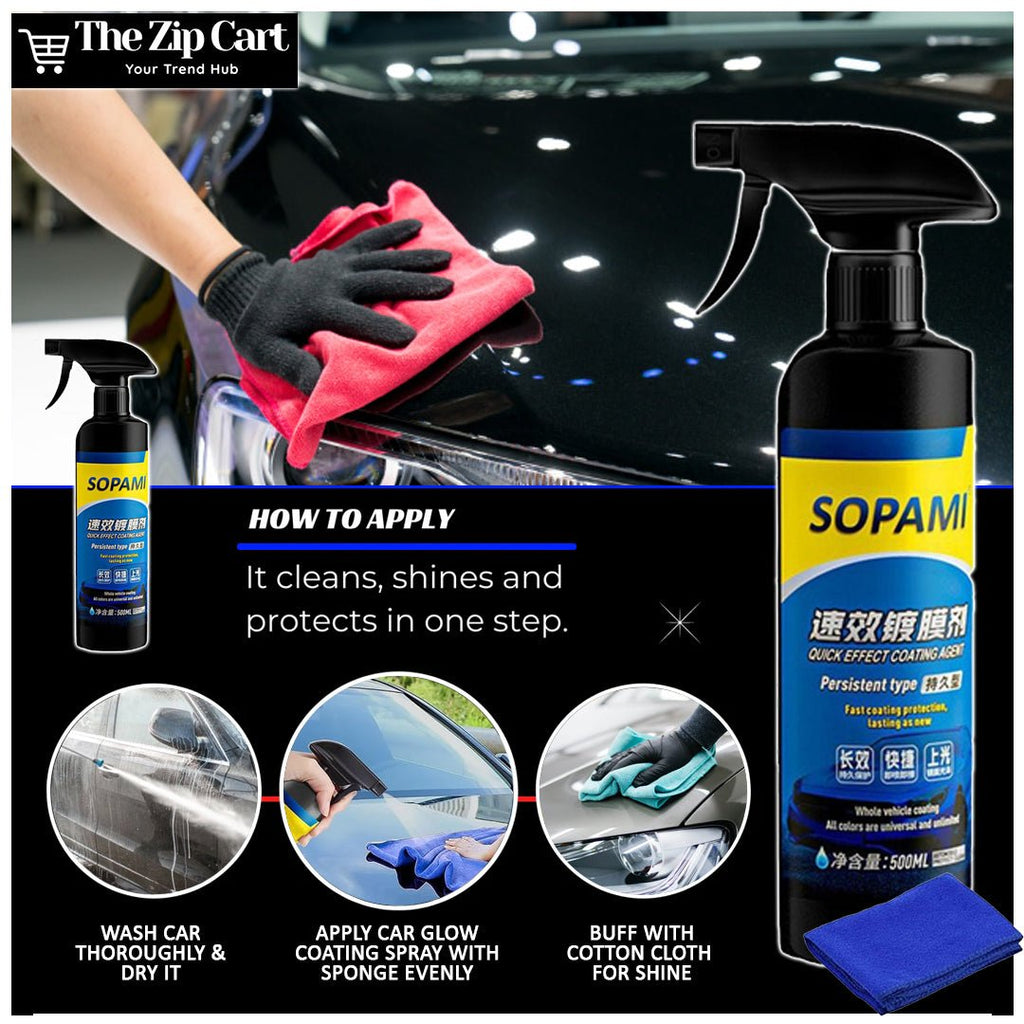 Car Glow Coating Spray – Pack of 2 (100ml Each) - The Zip Cart