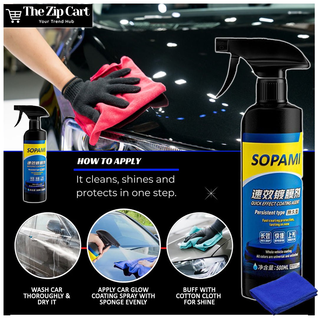 Car Glow Coating Spray – Pack of 2 (100ml Each) - The Zip Cart