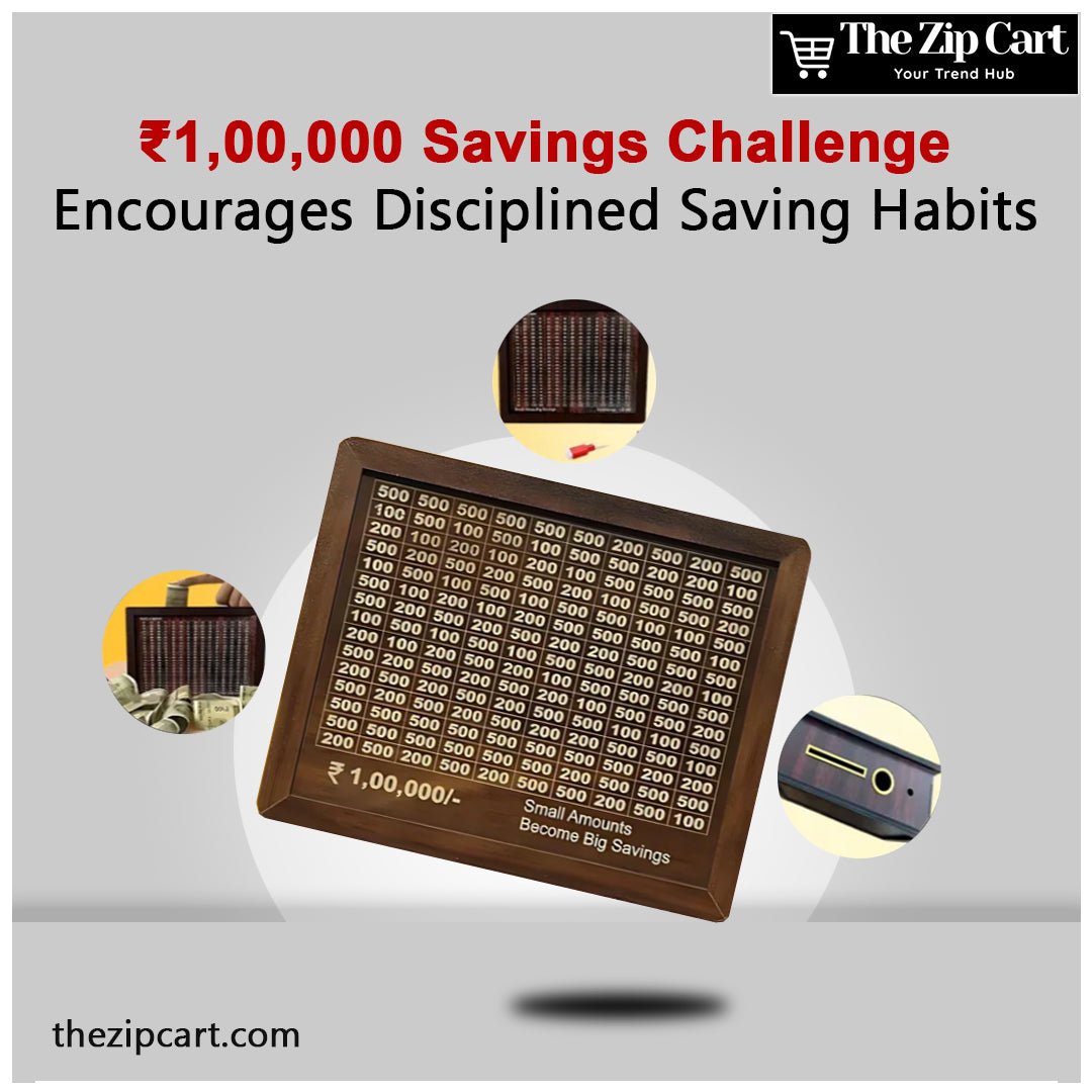 Savings Challenge Piggy Bank - The Zip Cart