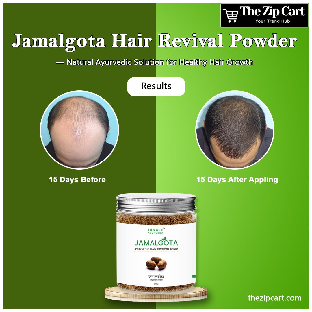Jamalgota Hair Revival Powder — Natural Ayurvedic Solution for Healthy Hair Growth - The Zip Cart
