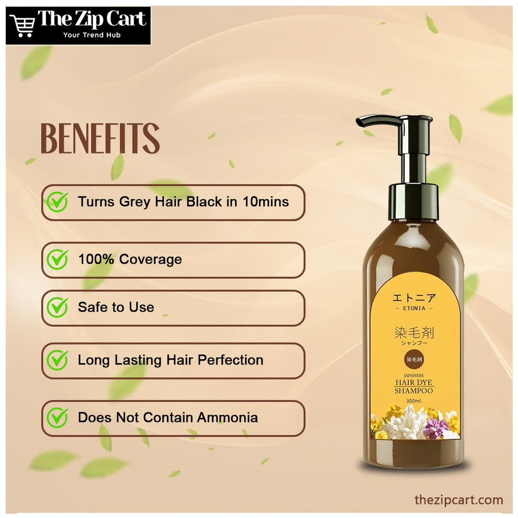 Japanese Natural Hair Color Shampoo – Pack of 2 (100ml Each) - The Zip Cart