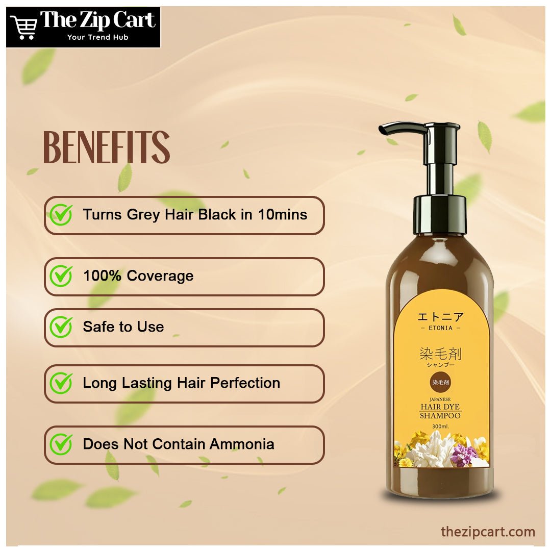 Japanese Natural Hair Color Shampoo – Pack of 2 (100ml Each) - The Zip Cart