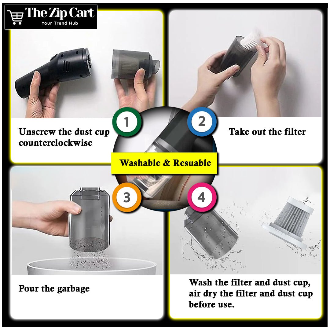 Dust Away Pro – Rechargeable Cordless Air Blower and Dust Collector - The Zip Cart