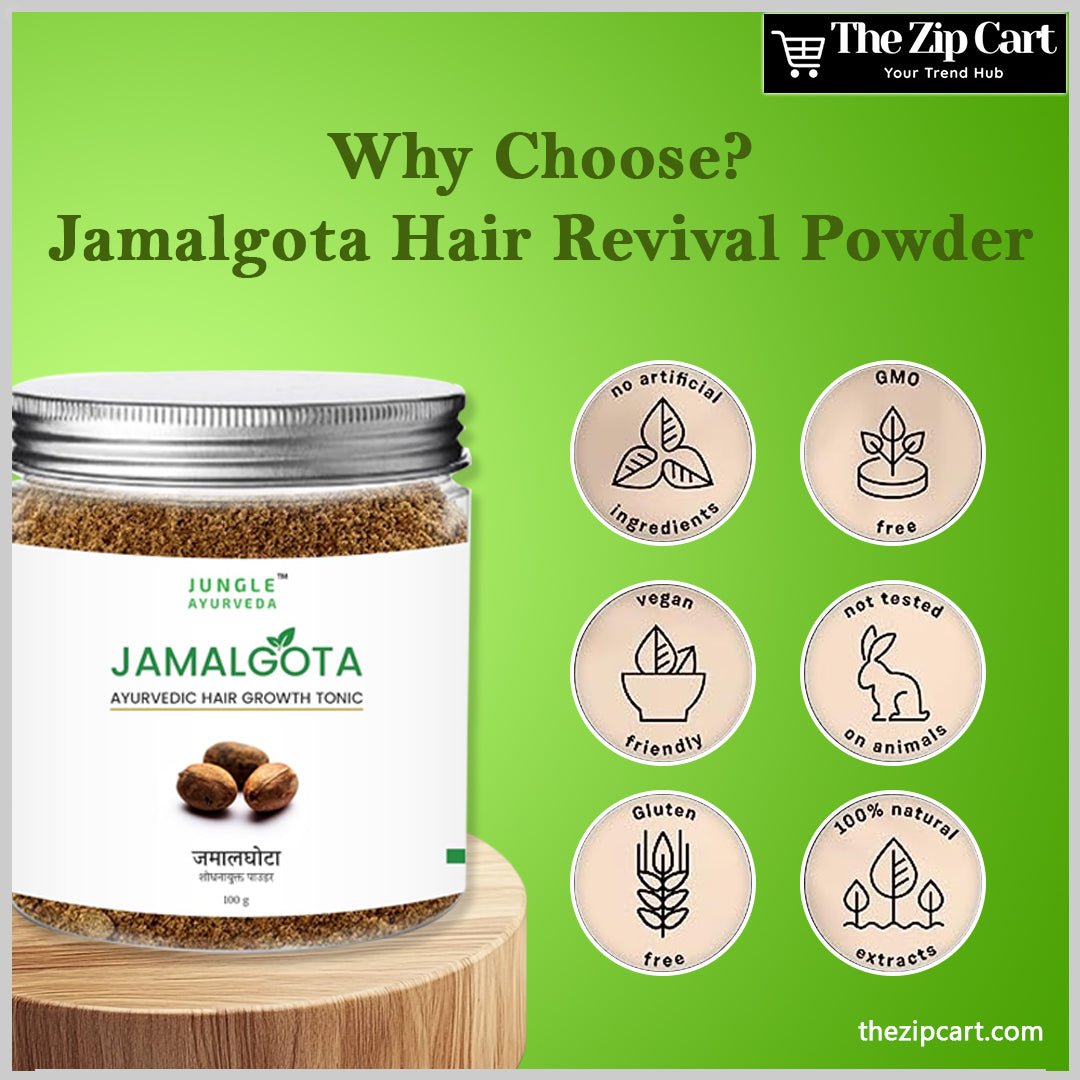 Jamalgota Hair Revival Powder — Natural Ayurvedic Solution for Healthy Hair Growth - The Zip Cart